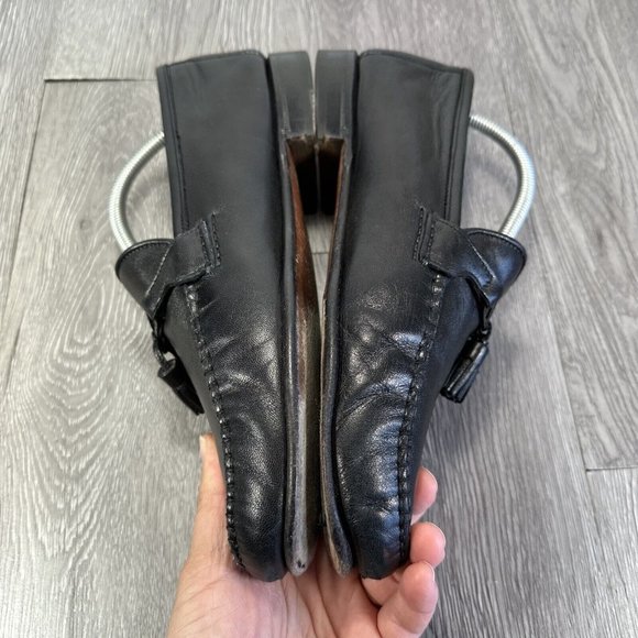 ALLEN EDMONDS URBINO Leather Loafers Shoes Mens SZ 10 D Italy HandCrafted Black - Picture 2 of 12